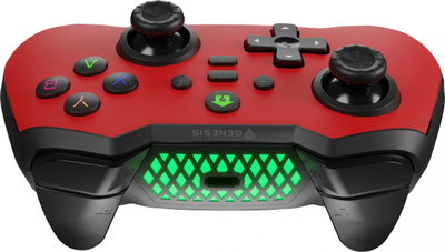 Gamepad wireless Genesis MANGAN 400, Bluetooth, me bateri 15 orë, i kuq