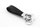 Mbajtëse çelsash Troika Leather Loop 3 Ring Key Click Holder, lëkurë, e zezë