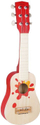 Играчка гитара TEDDIES Guitar With Pick, 52 cm, од дрво, црвена