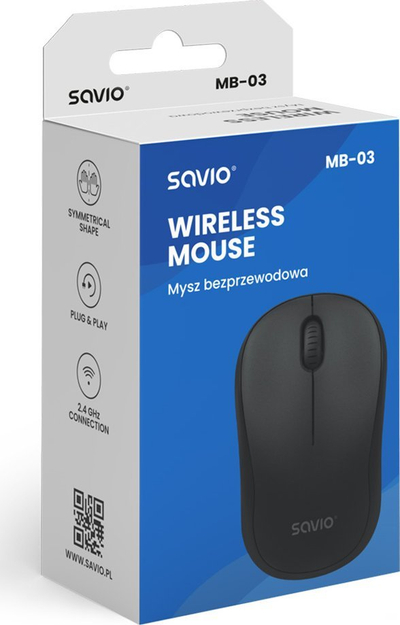 Mouse pa tela Savio MB-03, Bluetooth, optik, i zi