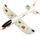 Lodër avion LEAN TOYS, polisterol, 48cm, i bardhë