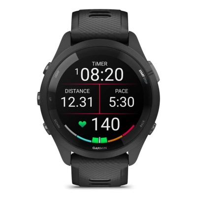 Orë sportive Garmin Forerunner 265, GPS, monitor rrahjesh zemre, e zezë