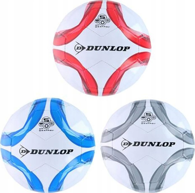 Top futbolli Dunlop, masë 5, PU 1.8mm, rreth 380g, i kuq