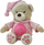 Arush gjumi me projektor Baby Mix Musical Bear, me melodi, 25cm, rozë