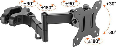 Drжач за ТВ Techly ICA-LCD-110BK, 17"-32", VESA 100x100, црн