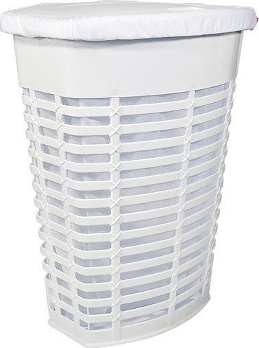 Kosh rrobash Palm Laundry Basket Washing, 50L, me kapak, bezhë