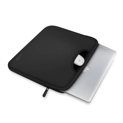Çantë laptopi Tech-Protect Neoprene, 13-14", me dorezë, e zezë