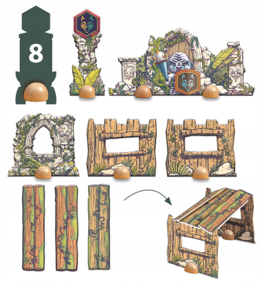 Puzzle Djeco PuzzlUp Furious Voras, 18 copa, për kalamaj 3+