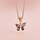 Charm Rosato Butterfly, argjend 925 roze, kristale ametisti, rozë