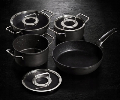 Tigan alumini Fissler Adamant, 28 cm, me shtresë jo ngjitëse, gri e errët