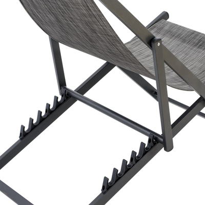 Karrige lounge profesionale KEA, alumin & textilene, 59.5×102.5×94 cm (HM5076.10), gri