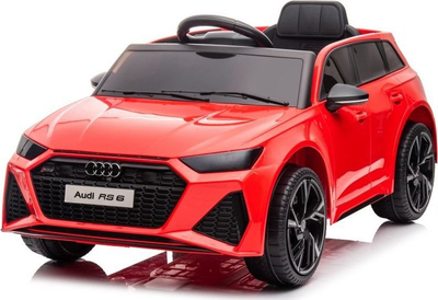 Makina elektrike për kalamoj Audi RS6, me telekomandë, LED, e kuqe