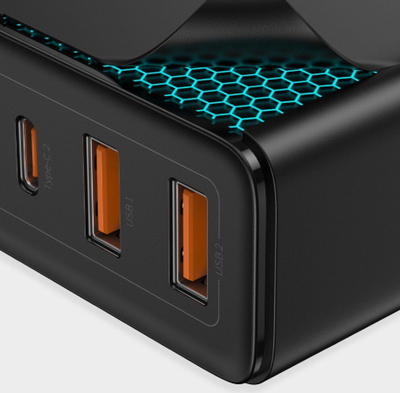 Karikues Baseus GaN2 Pro 2x USB-A 2x USB-C 3 A (BSU2726BLK), 100 W, i zi