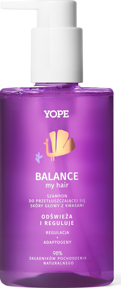 Шампон за коса Yope Balance My Hair, за мрсен скалп, со киселини, 300ml
