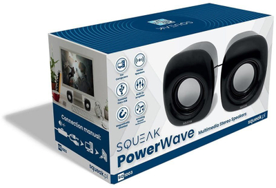 Kutubafonë kompjuteri Squeak Powerwave SQ1003, stereo, AUX USB, të zinj
