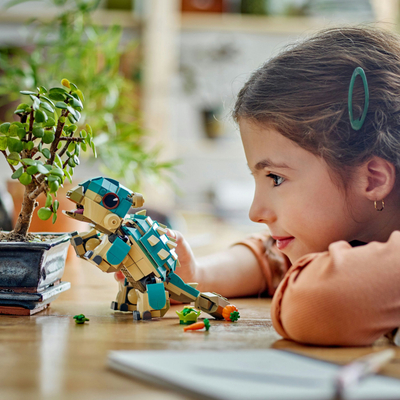 Set për ndërtim LEGO Jurassic World 76962 Baby Bumpy Ankylosaurus, 358 copa, 7+, jeshile me bezhë