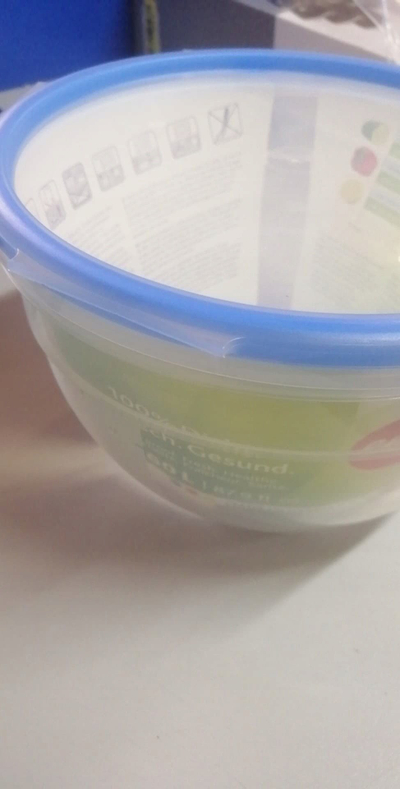 Enë kuzhine EMSA Clip and Close N1011400, 2.6L, rrumbullake, blu