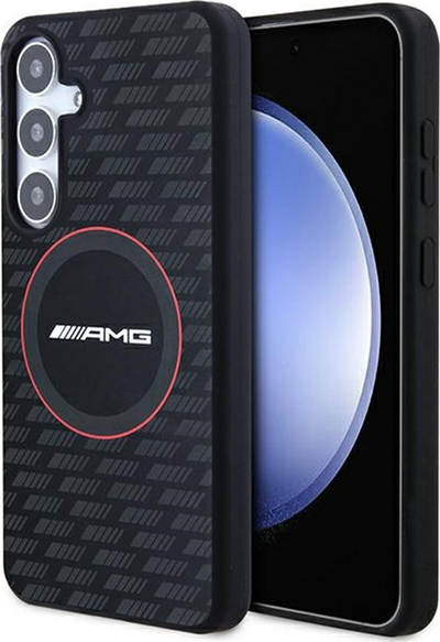 Kapak telefoni Mercedes AMG, silikon karbon, MagSafe, për Samsung Galaxy S24, i zi