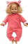 Kostum për kuklla Skrållan Kicksuit, për 36–40cm, me kapuç, rozë