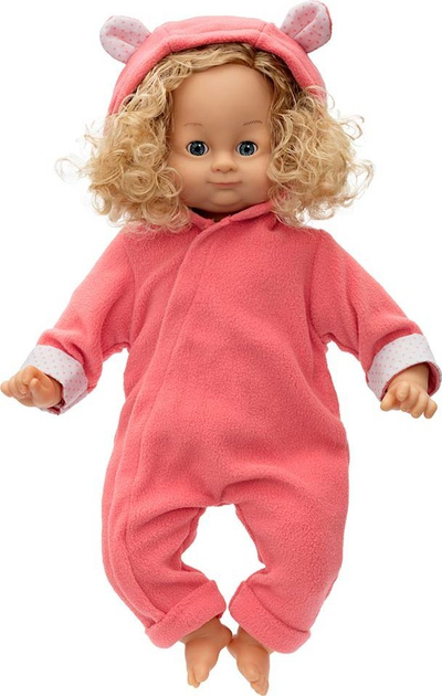 Kostum për kuklla Skrållan Kicksuit, për 36–40cm, me kapuç, rozë