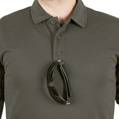 Bluzë polo Helikon UTL, 100% poliester, thahet shpejt, jeshile ulliri
