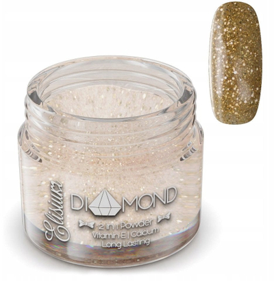 Пудра од титан за нокти Elisium Titanium Powder Glowing Gold D09, 23g, златна боја