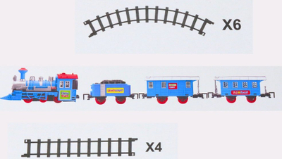 Set tren lodër LEAN Toys 20473, me bateri, me drita dhe zë, shumëngjyrësh