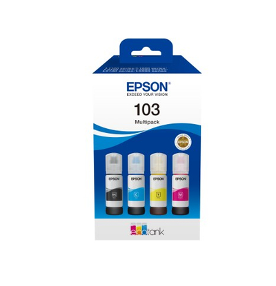 Ngjyrë për printer Epson C13T00S64A, 4 copë, e zezë/cian/magenta/e verdhë