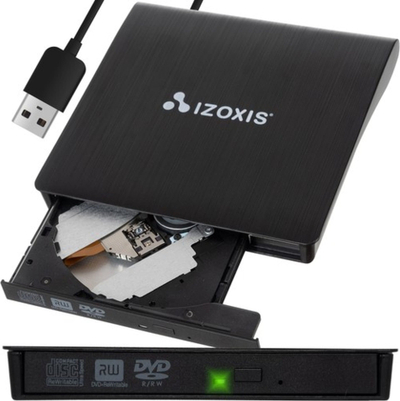 Lexues i jashtëm CD DVD Izoxis 24351, USB 3.0, RW, i zi