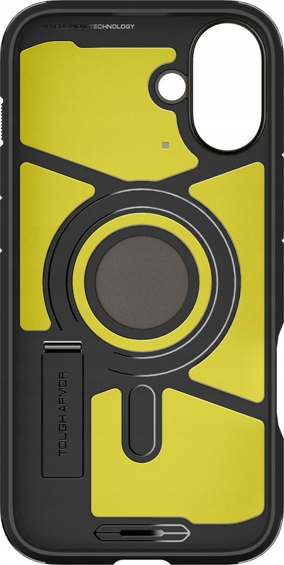 Mbulesë telefoni Spigen Tough Armor MagSafe, për iPhone 16 Plus, me qëndrëse, gri gunmetal