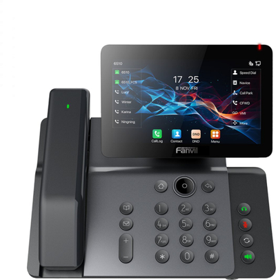 Telefoni IP Fanvil V66 Pro, për zyrë, VoIP, ngjyrë e zezë