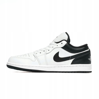 Atlete basketbolli Nike Air Jordan 1 Low, lëkurë, bardh e zi