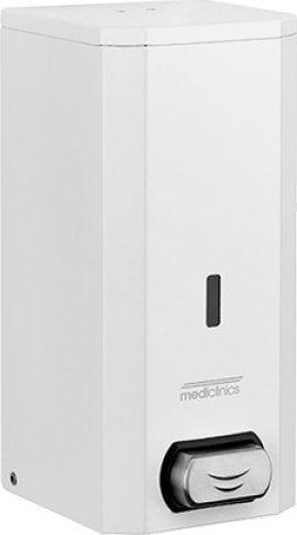 Dispenser sapuni Mediclinics 13145, 1500 ml, çelik inoks, i bardhë