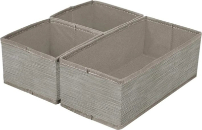 Set kuti organizuese Domoletti Boxstorage, 3 copë, tekstil, ngjyrë bezhë