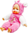 Kukull bebe Lunabebe Alisa, 30cm, trup gome, rozë me të bardhë