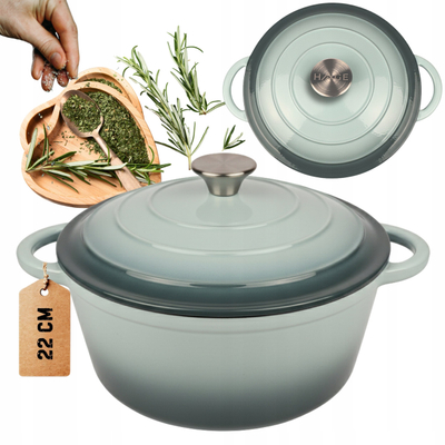 Tengjer gize i emaluar HAGE, 22 cm, 3L, gri sea salt