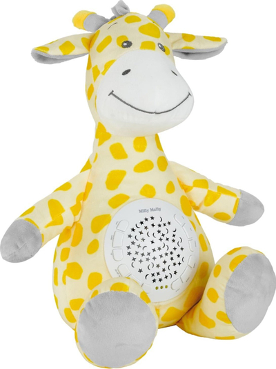 Lodër pelushi Milly Mally Milly Giraffe, me projektor, me muzikë, shumëngjyrëshe
