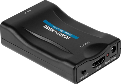 Konvertues SCART në HDMI ZLA0110, hyrje SCART, dalje HDMI, i zi
