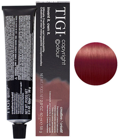 Ngjyrë flokësh TIGI Colour Creative 66/66 Intense Red, e përhershme, 60 ml, e kuqe shumë e fortë