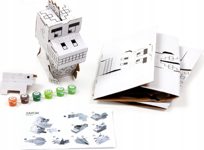 Set pikturimi 3D Derform KIDEA Dragon, figurë dragoi dhe derrkuci, për fëmijë