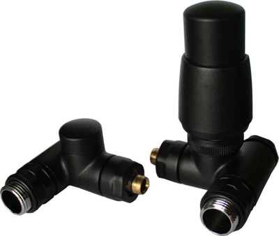 Set valvulash radiator Vario Term Integra Right, termostatike, black matte