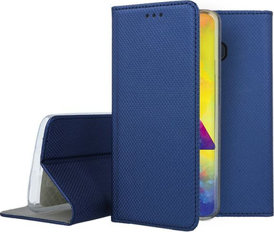 Këllëf libër CASES për Samsung Galaxy M20, me xhep kartash, blu