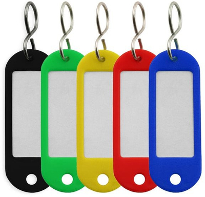 Етикета за клучеви No Name KEY TAG KT-50, сет 50 парчиња, шарен