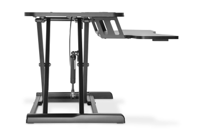 Shtesë tavoline Digitus Ergonomic Workspace Riser, 95x62 cm, lartësi që e çon vetë nga 10 në 50 cm, e zezë