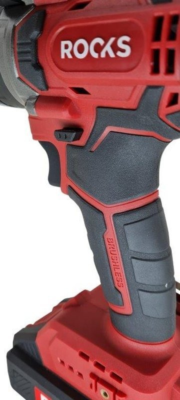 Stërvitëse me goditje me bateri Rooks AQ-ONE 20V, 75 Nm, brushless, e kuqe me të zezë