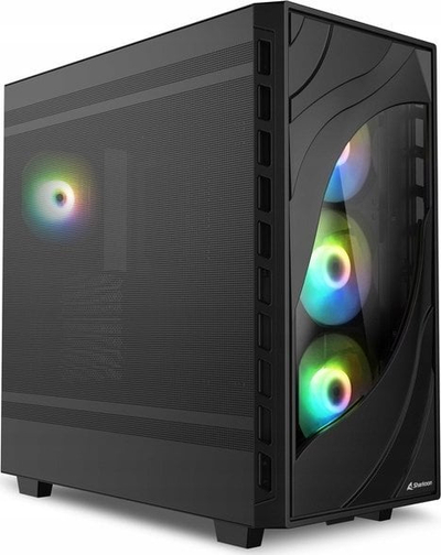 Kasë Sharkoon Rebel C80M RGB, e zezë, Midi Tower