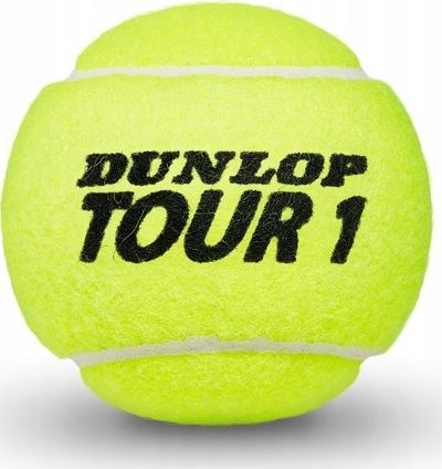 Topa tenisi Dunlop Tour Brilliance, set me 4 copë, me presion, ngjyrë neon e verdhë
