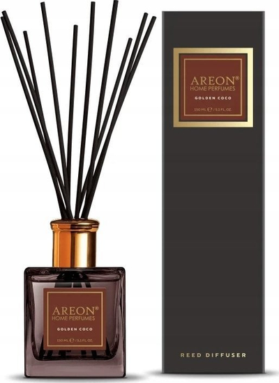 Aromatizues për shpi Areon Home Perfume Black Golden Coco, me shkopinj difuzor, 150 ml