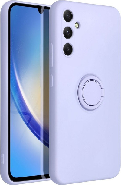 Mbrojtëse telefoni Forcell Silicone Ring për Samsung Galaxy A34 5G, silikon, me unazë, lejla