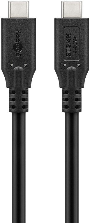 Kabllo USB C Goobay USB4, 2 m, 240W Power Delivery, 20 Gbit/s